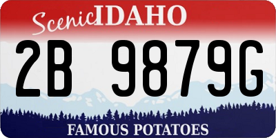 ID license plate 2B9879G