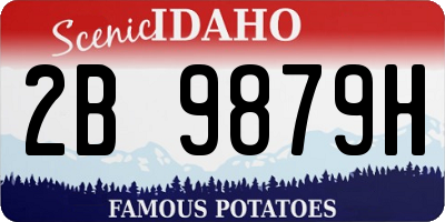 ID license plate 2B9879H