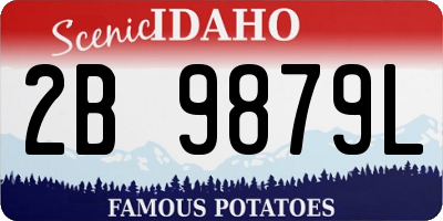 ID license plate 2B9879L