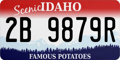 ID license plate 2B9879R