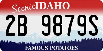 ID license plate 2B9879S