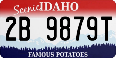 ID license plate 2B9879T