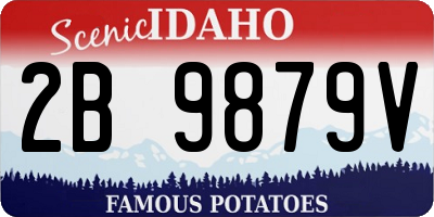 ID license plate 2B9879V