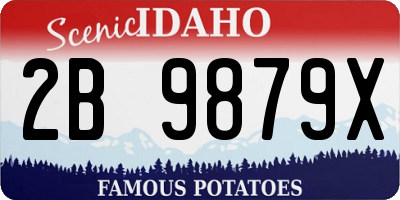 ID license plate 2B9879X