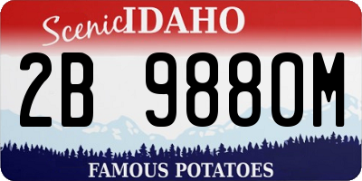ID license plate 2B9880M