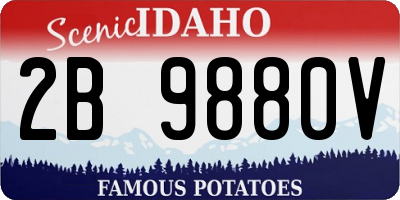 ID license plate 2B9880V