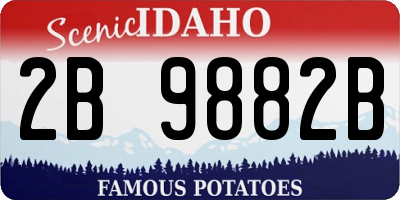 ID license plate 2B9882B