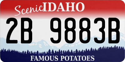 ID license plate 2B9883B