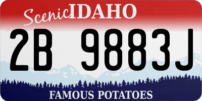 ID license plate 2B9883J