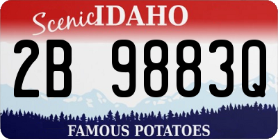 ID license plate 2B9883Q