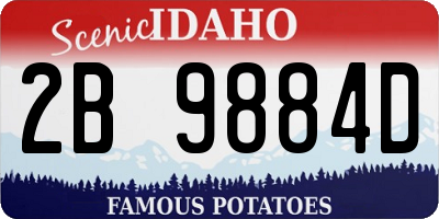 ID license plate 2B9884D
