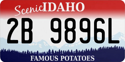 ID license plate 2B9896L