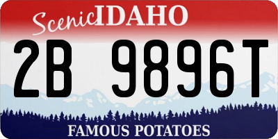 ID license plate 2B9896T