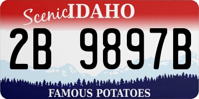 ID license plate 2B9897B