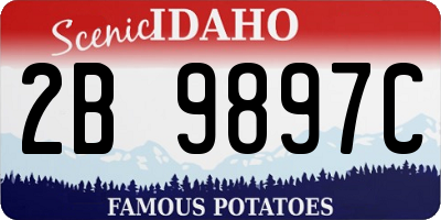 ID license plate 2B9897C