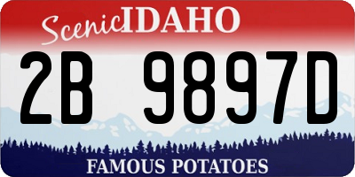 ID license plate 2B9897D