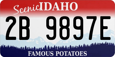 ID license plate 2B9897E