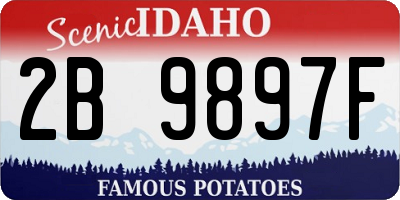 ID license plate 2B9897F