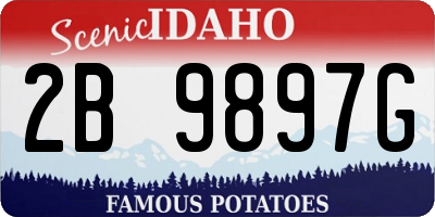 ID license plate 2B9897G
