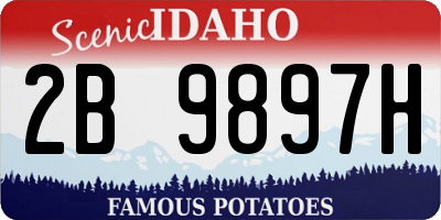 ID license plate 2B9897H