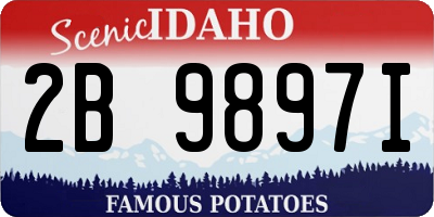 ID license plate 2B9897I