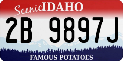 ID license plate 2B9897J