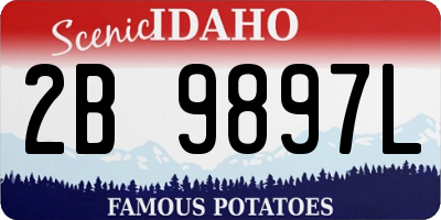ID license plate 2B9897L