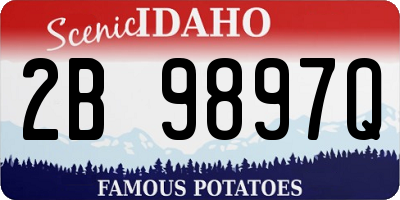 ID license plate 2B9897Q