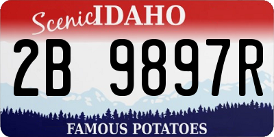 ID license plate 2B9897R