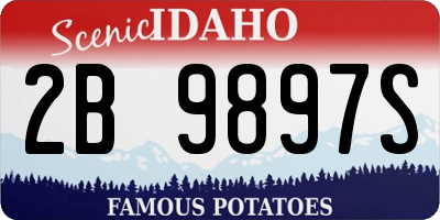 ID license plate 2B9897S