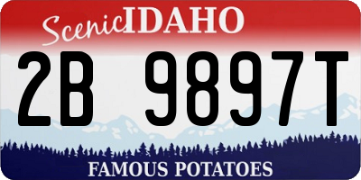 ID license plate 2B9897T