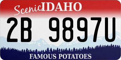ID license plate 2B9897U