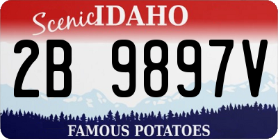 ID license plate 2B9897V