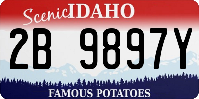 ID license plate 2B9897Y