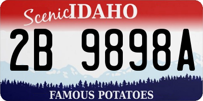 ID license plate 2B9898A