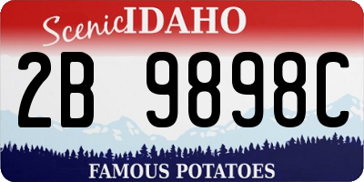 ID license plate 2B9898C