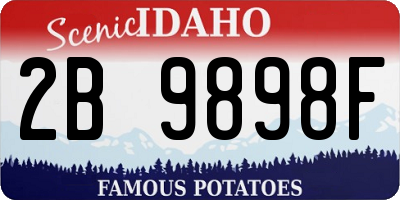 ID license plate 2B9898F