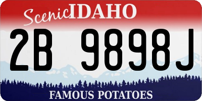 ID license plate 2B9898J