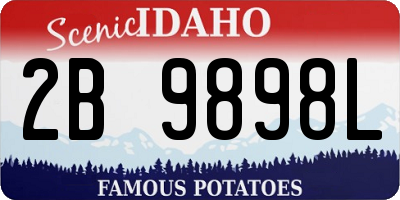 ID license plate 2B9898L
