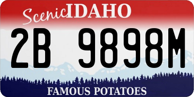 ID license plate 2B9898M
