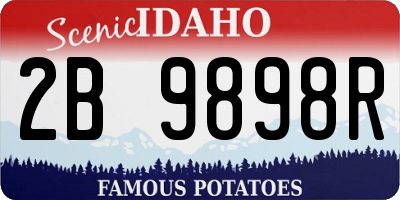 ID license plate 2B9898R