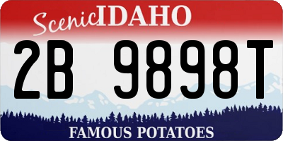 ID license plate 2B9898T