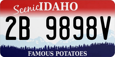 ID license plate 2B9898V