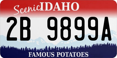 ID license plate 2B9899A