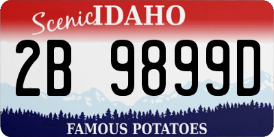 ID license plate 2B9899D