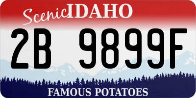 ID license plate 2B9899F