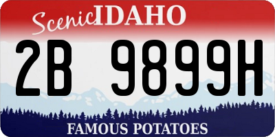 ID license plate 2B9899H