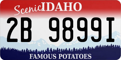 ID license plate 2B9899I