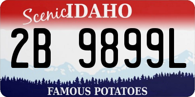ID license plate 2B9899L