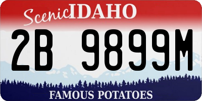 ID license plate 2B9899M